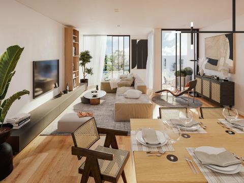 Apartamento T2 novo para venda em condomínio fechado de luxo em Leça do Balio
