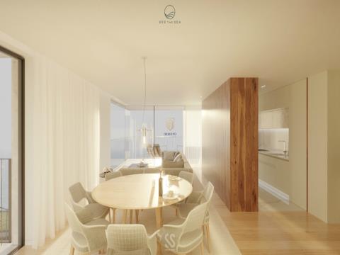 Apartamento T2 novo para venda na 1a linha de mar com vistas de mar rio e foz em Canidelo
