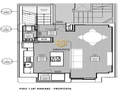 Apartamiento triplex de 2 habitaciones