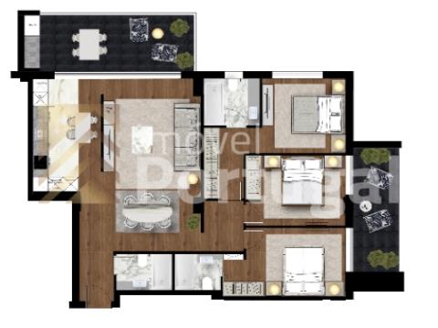 Apartamiento 3 habitaciones