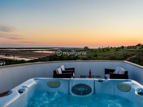 3 Bedroom Townhouse with Jacuzzi and Views Over the Ria Formosa in Fuseta, Algarve