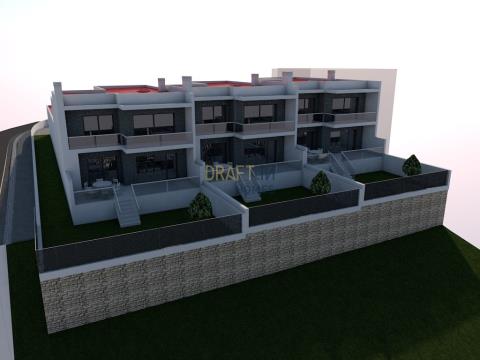 Plot for construction of three semi-detached villas V3 of modern architecture